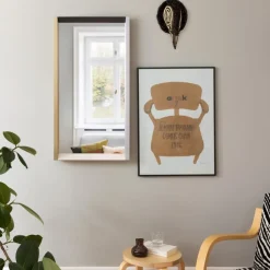 Colour Frame Mirror, Groß (58cm x 140 cm), Blau / Orange