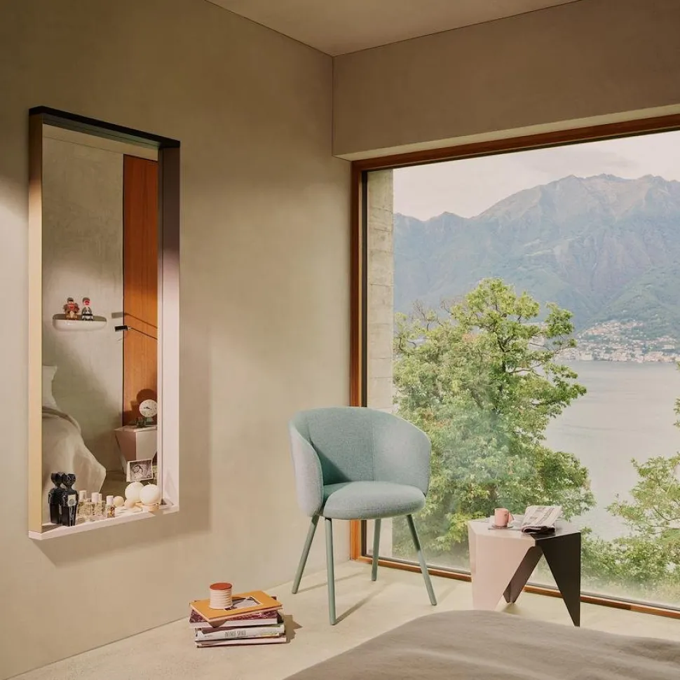 Colour Frame Mirror, Mittel (48 cm x 91 cm), Blau / Orange