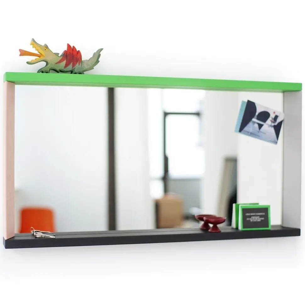 Colour Frame Mirror, Mittel (48 cm x 91 cm), Blau / Orange