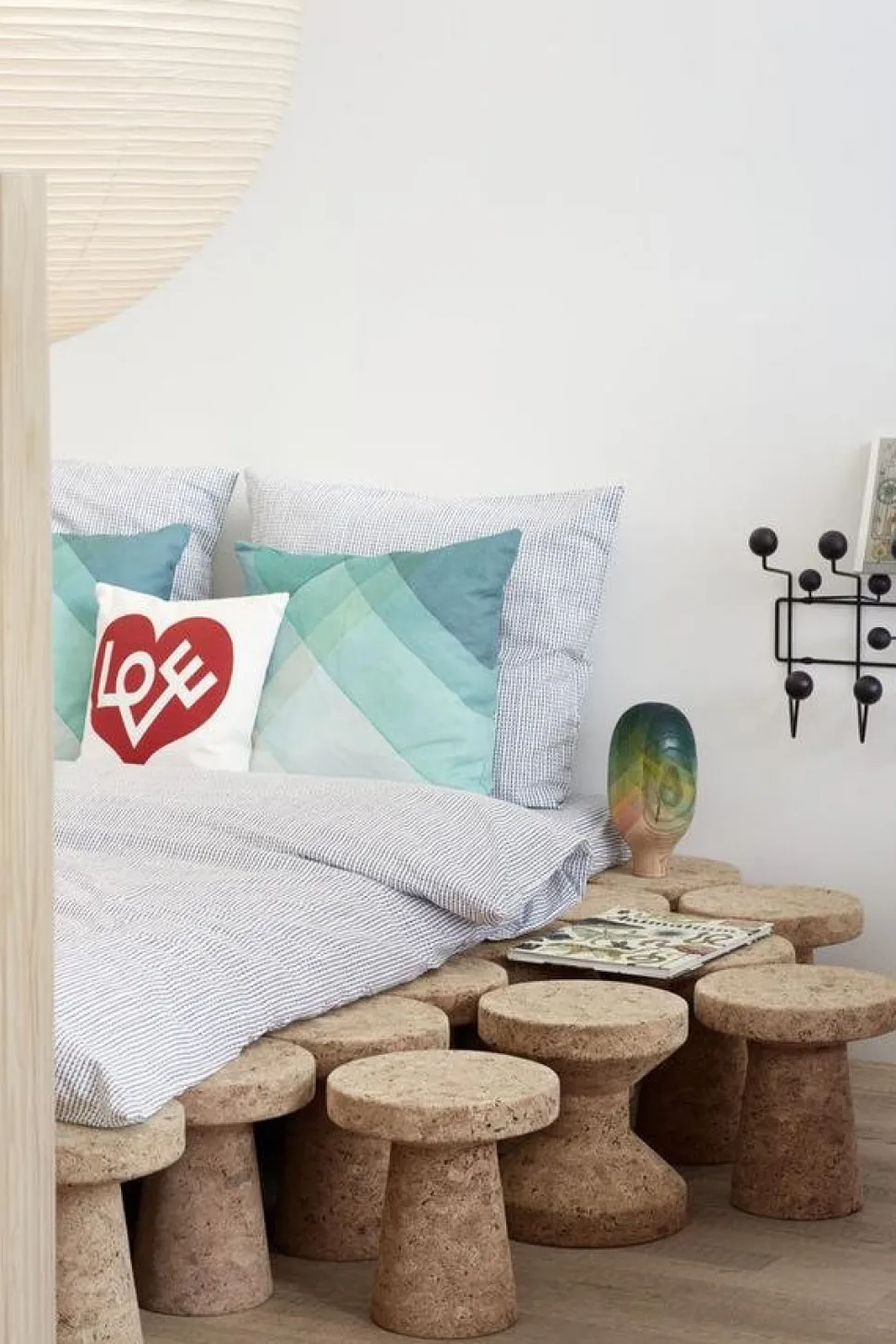 Graphic Print Pillows, Snake, ultramarin