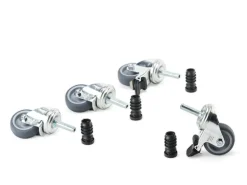 Industrierollen für Eiermann Tischgestelle (4er Set)