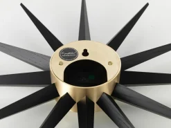 Sunburst Clock Black
