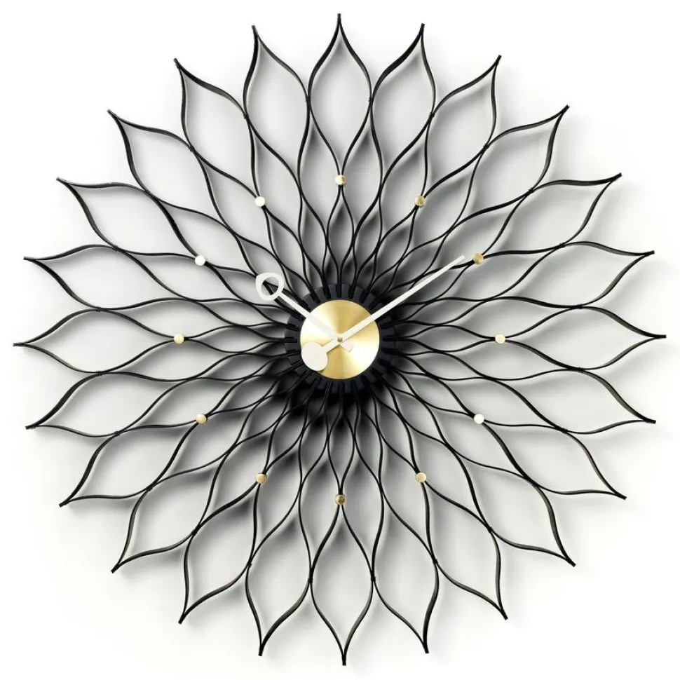 Sunflower Clock Black
