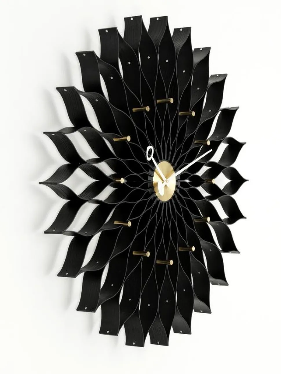 Sunflower Clock Black