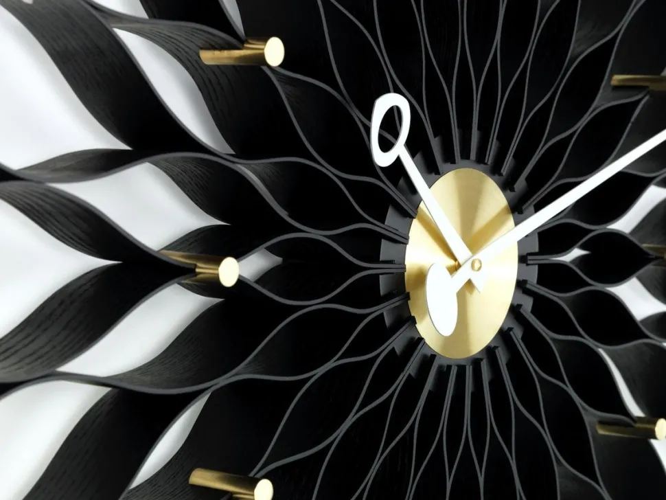 Sunflower Clock Black