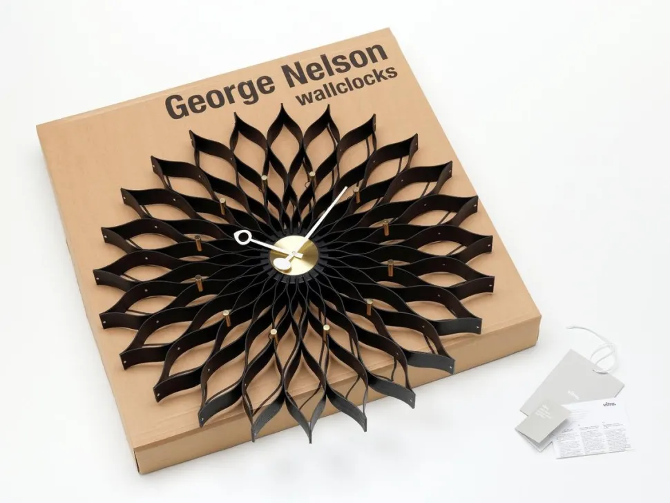 Sunflower Clock Black