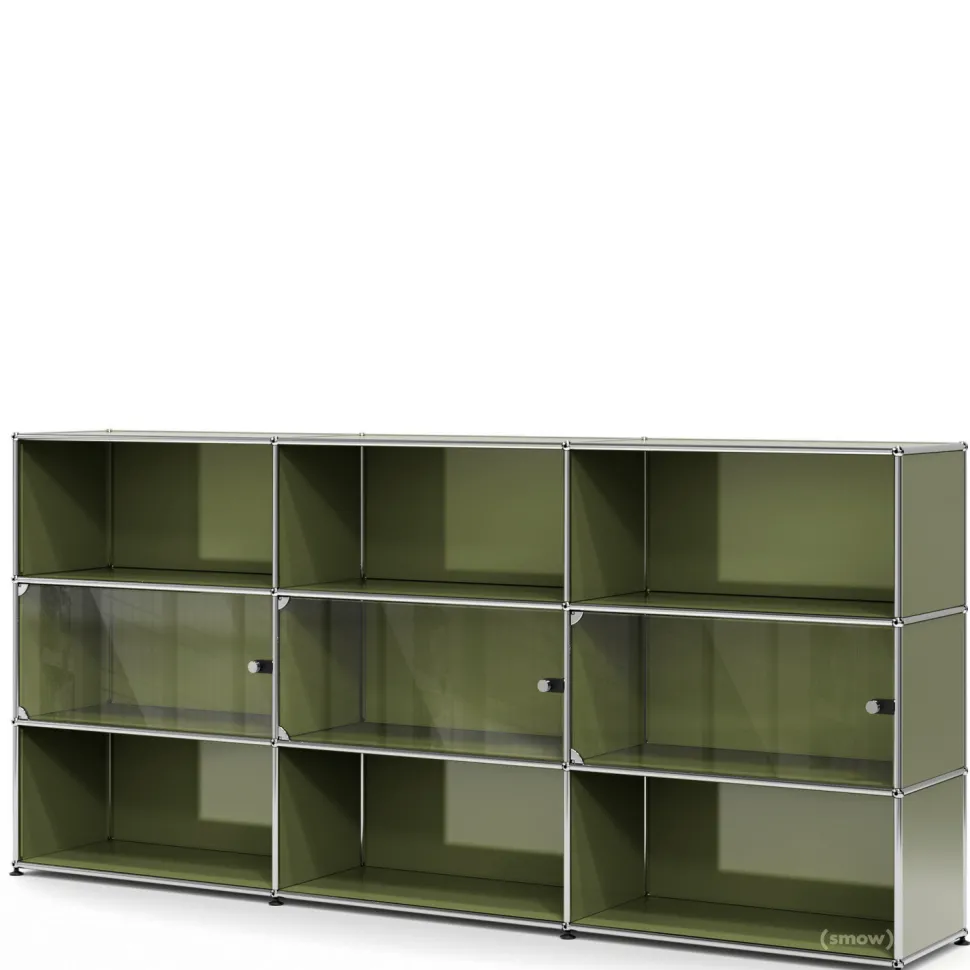 USM Haller Highboard XL mit 3 Glastüren