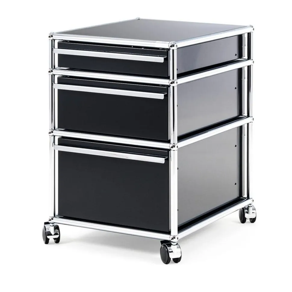 USM Haller Rollcontainer mit 3 Schubladen Typ II (mit Gegengewicht)