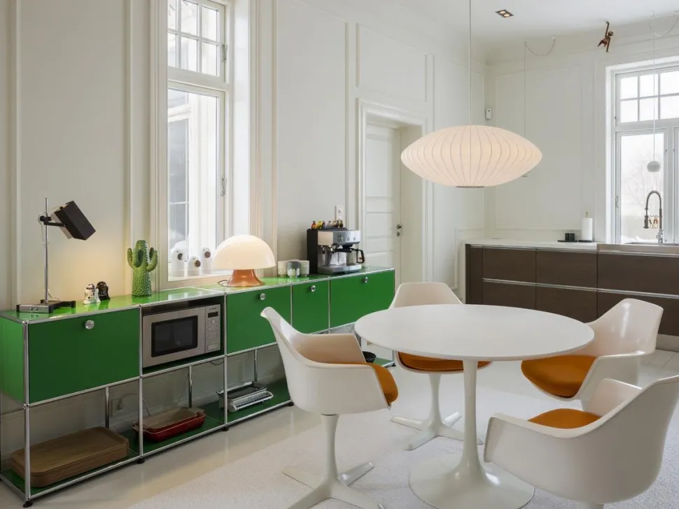 USM Haller Sideboard L mit 2 Klappen, unten Struktur