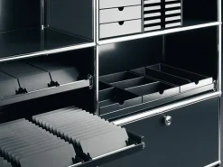 USM Inos Materialeinsatz für flache Schublade (Rollcontainer)